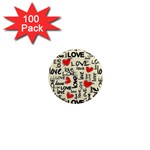 Love Abstract Background Love Textures 1  Mini Magnets (100 pack) 