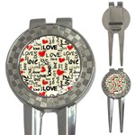 Love Abstract Background Love Textures 3-in-1 Golf Divots