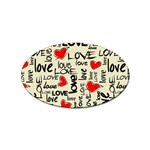 Love Abstract Background Love Textures Sticker (Oval)