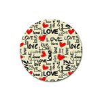 Love Abstract Background Love Textures Magnet 3  (Round)