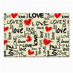 Love Abstract Background Love Textures Postcard 4 x 6  (Pkg of 10)