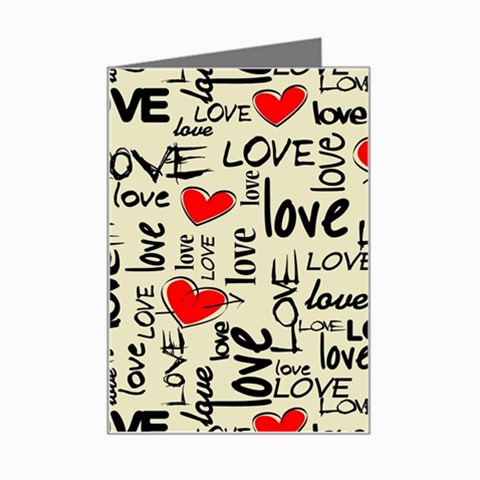 Love Abstract Background Love Textures Mini Greeting Card from UrbanLoad.com Left