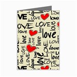 Love Abstract Background Love Textures Mini Greeting Card