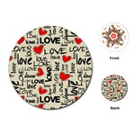 Love Abstract Background Love Textures Playing Cards Single Design (Round)