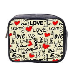 Love Abstract Background Love Textures Mini Toiletries Bag (Two Sides) from UrbanLoad.com Front