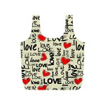 Love Abstract Background Love Textures Full Print Recycle Bag (S)