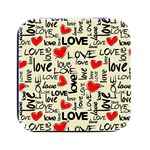 Love Abstract Background Love Textures Square Metal Box (Black)