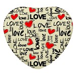 Love Abstract Background Love Textures Heart Glass Fridge Magnet (4 pack)