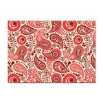 Paisley Red Ornament Texture Sticker A4 (100 pack)