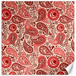 Paisley Red Ornament Texture Canvas 12  x 12 
