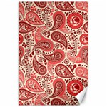 Paisley Red Ornament Texture Canvas 24  x 36 