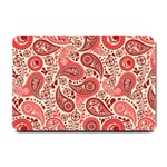 Paisley Red Ornament Texture Small Doormat