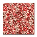 Paisley Red Ornament Texture Face Towel
