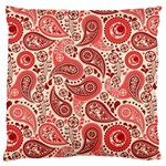 Paisley Red Ornament Texture Large Cushion Case (One Side)
