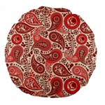 Paisley Red Ornament Texture Large 18  Premium Round Cushions