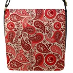 Paisley Red Ornament Texture Flap Closure Messenger Bag (S)
