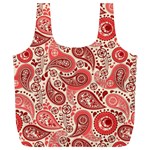 Paisley Red Ornament Texture Full Print Recycle Bag (XL)
