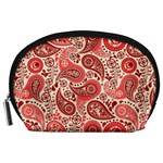 Paisley Red Ornament Texture Accessory Pouch (Large)