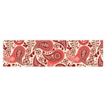 Paisley Red Ornament Texture Oblong Satin Scarf (16  x 60 )