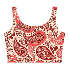Paisley Red Ornament Texture Midi Sleeveless Dress from UrbanLoad.com Top Back