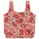 Paisley Red Ornament Texture Full Print Recycle Bag (XXL)