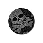 Paisley Skull, Abstract Art Magnet 3  (Round)