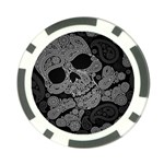 Paisley Skull, Abstract Art Poker Chip Card Guard
