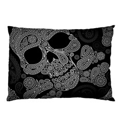 Paisley Skull, Abstract Art Pillow Case (Two Sides) from UrbanLoad.com Front