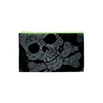 Paisley Skull, Abstract Art Cosmetic Bag (XS)