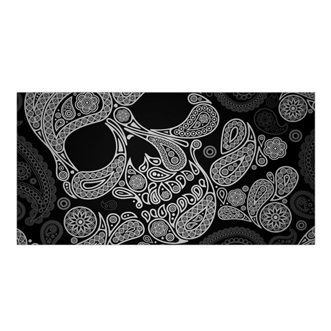 Paisley Skull, Abstract Art Satin Shawl 45  x 80  from UrbanLoad.com Front