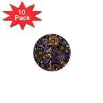 Paisley Texture, Floral Ornament Texture 1  Mini Buttons (10 pack) 
