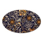 Paisley Texture, Floral Ornament Texture Oval Magnet