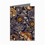 Paisley Texture, Floral Ornament Texture Mini Greeting Card