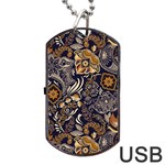 Paisley Texture, Floral Ornament Texture Dog Tag USB Flash (One Side)