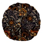Paisley Texture, Floral Ornament Texture Large 18  Premium Round Cushions