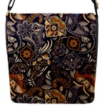 Paisley Texture, Floral Ornament Texture Flap Closure Messenger Bag (S)