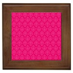 Pink Pattern, Abstract, Background, Bright Framed Tile