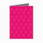 Pink Pattern, Abstract, Background, Bright Mini Greeting Card