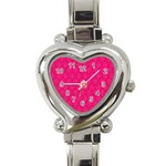 Pink Pattern, Abstract, Background, Bright Heart Italian Charm Watch