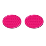 Pink Pattern, Abstract, Background, Bright Cufflinks (Oval)