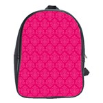 Pink Pattern, Abstract, Background, Bright School Bag (XL)