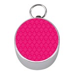 Pink Pattern, Abstract, Background, Bright Mini Silver Compasses