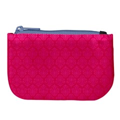 Pink Pattern, Abstract, Background, Bright Large Coin Purse from UrbanLoad.com Front