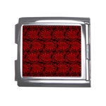 Red Floral Pattern Floral Greek Ornaments Mega Link Italian Charm (18mm)