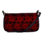 Red Floral Pattern Floral Greek Ornaments Shoulder Clutch Bag