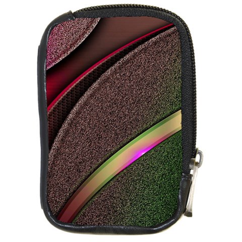 Circle Colorful Shine Line Pattern Geometric Compact Camera Leather Case from UrbanLoad.com Front