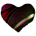 Circle Colorful Shine Line Pattern Geometric Large 19  Premium Heart Shape Cushions