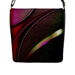 Circle Colorful Shine Line Pattern Geometric Flap Closure Messenger Bag (L)