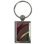 Pattern Texture Leaves Key Chain (Rectangle)