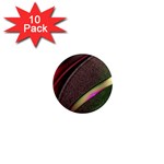 Texture Abstract Curve  Pattern Red 1  Mini Magnet (10 pack) 
